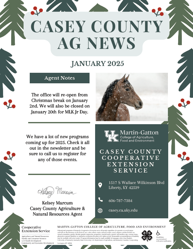 1st page of ANR Jan. 25 newsletter